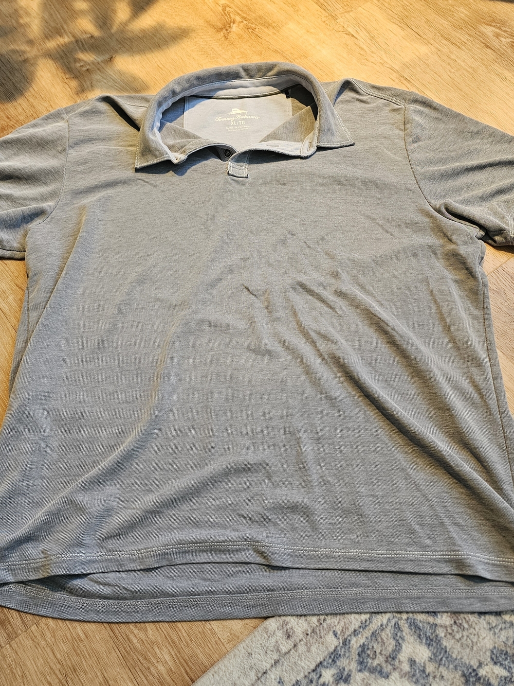 Tommy Bahama Men's Light Gray Polo Shirt